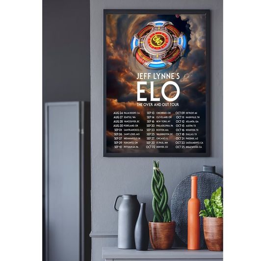 Discover Jeff Lynne's ELO Over and Out FINAL Tour Dates 2024 Poster