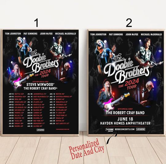 Discover Custom The Doobie Brothers 2024 Tour Poster