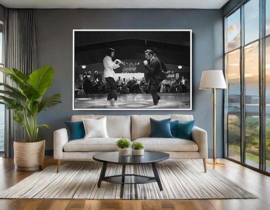 Discover Pulp Fiction Dance Canvas Ar,John Travolta & Mia Wallace