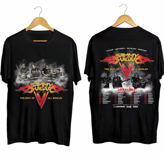 Discover Sammy Hagar The Best of All Worlds 2024 Tour Shirt, Sammy Hagar Fan Shirt