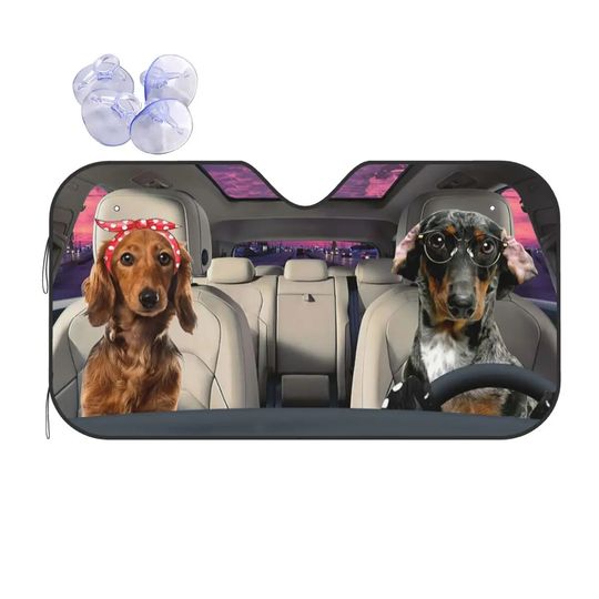 Discover Dachshund Driver Fashion Windshield Sunshade