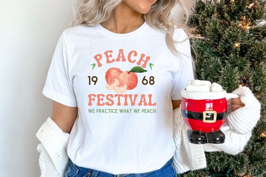 Discover Peach Festival Botanical Summer T-Shirt