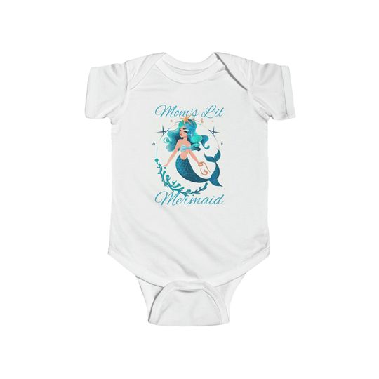 Discover Mom's L'il Mermaid Infant Fine Jersey Bodysuit