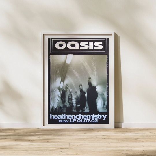 Discover Oasis Poster, Britpop Poster, Vintage Poster