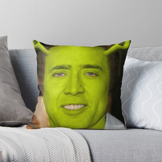 Discover Nicolas Cage as Shrek Pillow