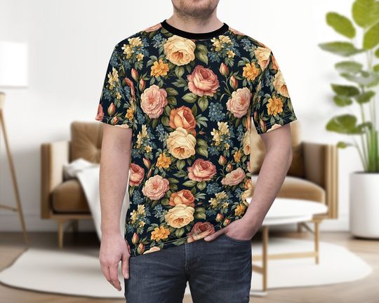 Discover Vintage Flowers Shirt, Boho Botanical 3D T-Shirt