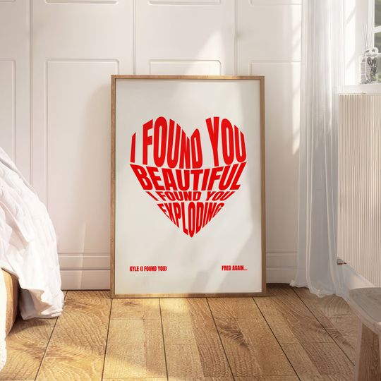 Discover Fred Again Poster, Fred Again Wall Art, Kyle I Found You Print