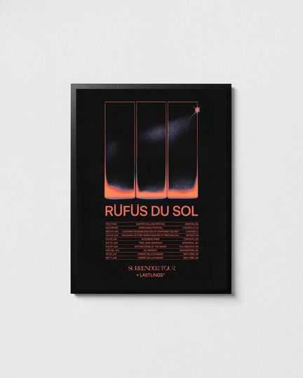 Discover Rfs Du Sol 'Surrender' tour poster, Rufus Du Sol print