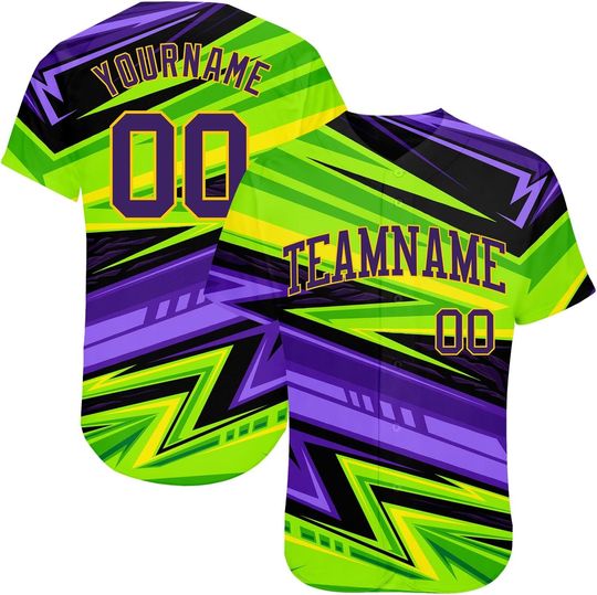 Discover Custom Name Team Name Number White Blue Pinstripe Blue-Gold Abstract Art Baseball Jersey