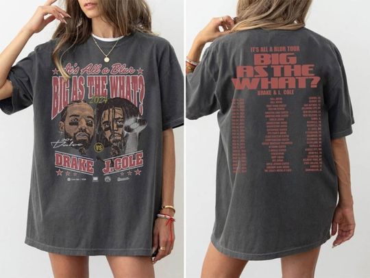 Discover Drake J Cole Big As The What Tour 2024 Shirt