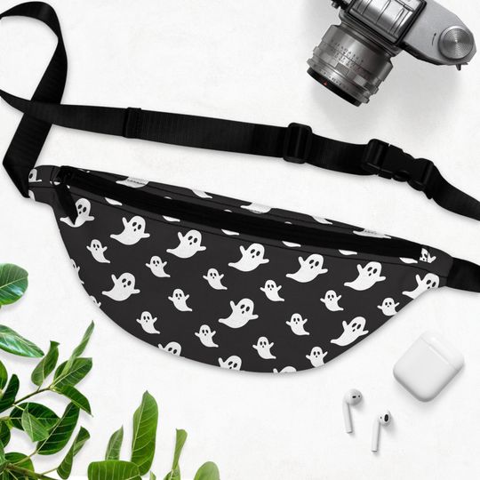 Discover Pattern ghost bag cute ghost pattern fanny pack black