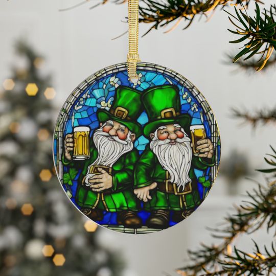 Discover Stained Glass Saint Patrick's Day Ornament