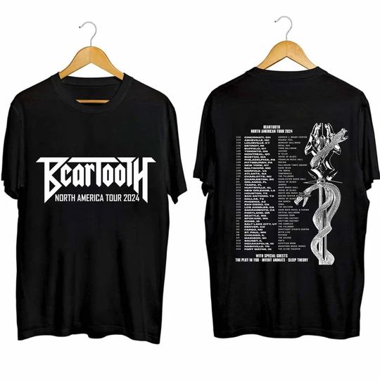 Discover Beartooth North American Tour 2024 Shirt, Beartooth Tour 2024 T Shirt