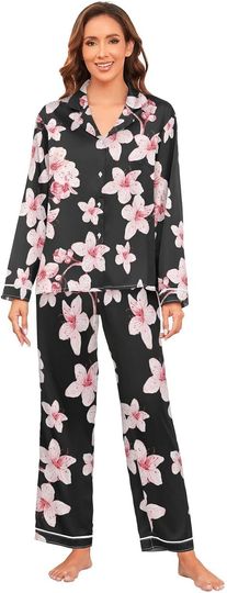 Discover Cherry Blossom Pink Sakura Women's Pajama Sets