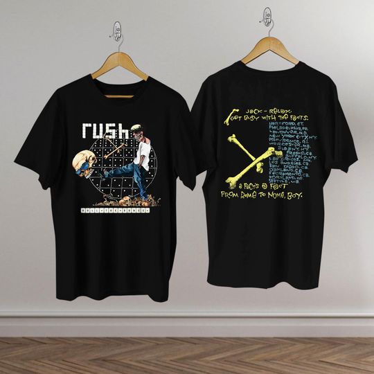 Discover Vintage 1991 Rush Roll The Bones Pushead Tour Dates Shirt