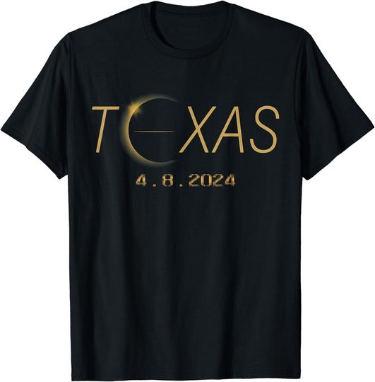 Discover Texas Solar Eclipse 2024 Shirt Total Solar Eclipse Texas T-Shirt