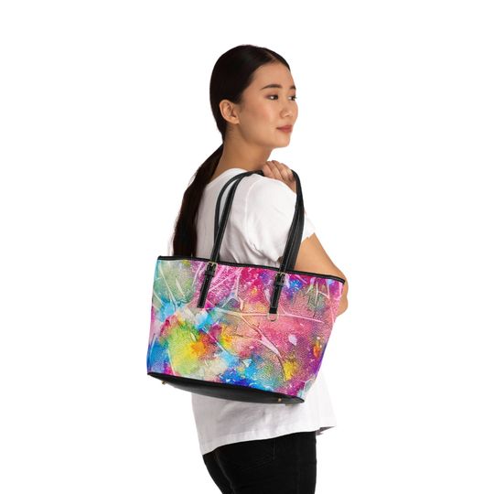 Discover Summer Leather Tote Bag