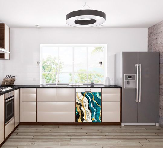 Discover Marble Dishwasher Wraps Kitchen Decor Pattern DishWasher Cover