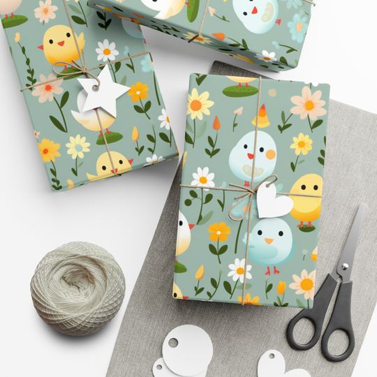 Discover Easter Bunny Spring Time Wrapping Paper