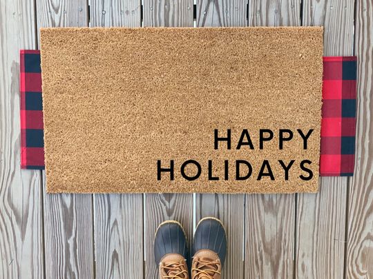 Discover Happy Holidays Cute Coir Doormat