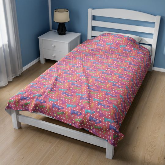 Discover Blue Dog Cartoon Blanket - BlueyDad Blanket