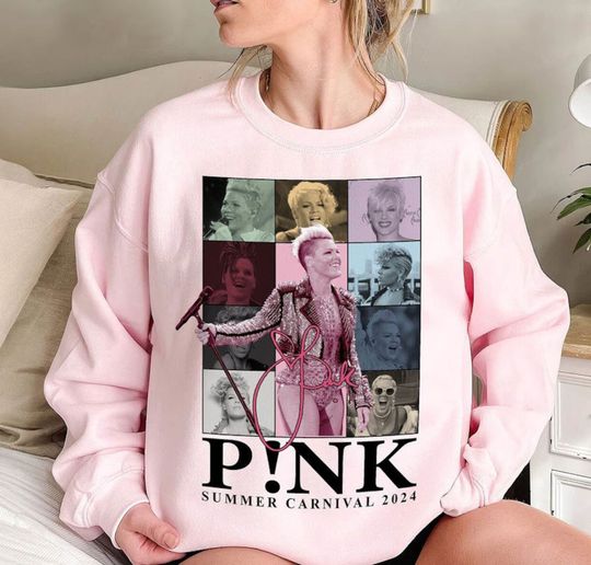 Discover P!nk Pink Singer Summer Carnival 2024 Tour Sweatshirt ,Pink Fan Lovers, Music Tour 2024