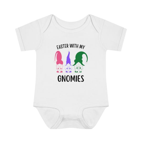 Discover Easter With My Gnomies Infant Baby Rib Bodysuit