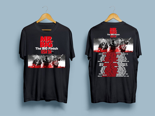 Discover Mr. Big Finish Tour 2024 Double Sided T-shirt