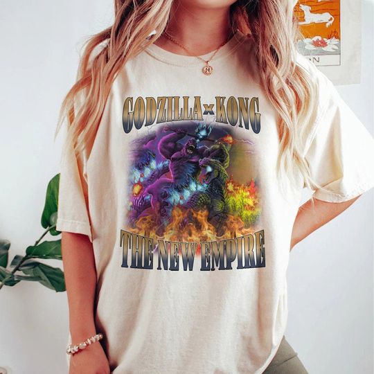Discover god zilla Movie 2024 Shirt, god zilla X Kong The New Empire 2024 Shirt