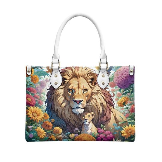Discover Lion Leather Bag, Animal Lover Handbag