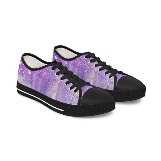 Discover Purple Galaxy Women's Low Top Sneakers