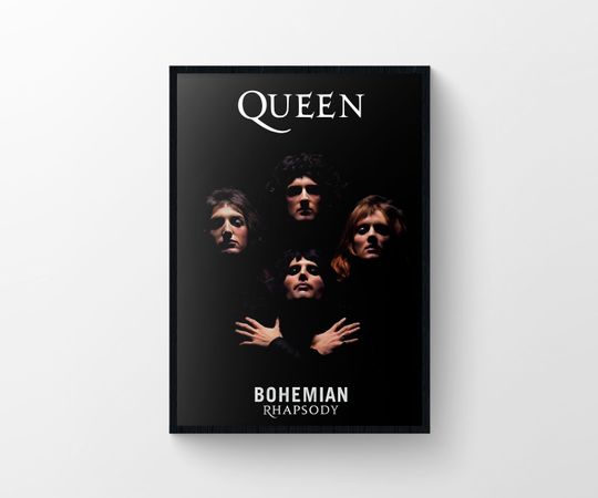Discover Queen Rock Poster, Bohemian Rhapsody Art, Classic Rock Poster