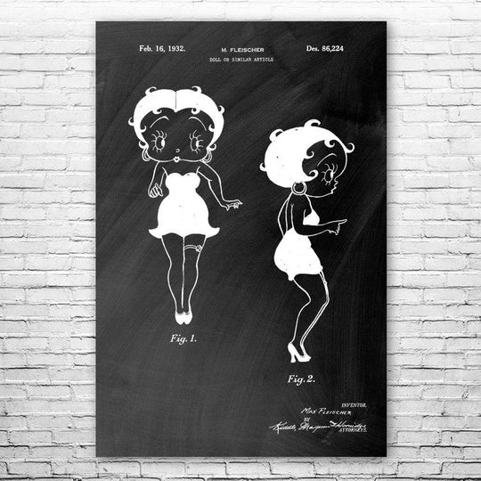Discover Betty Boop Poster Print, Studio Decor, Collector Gift