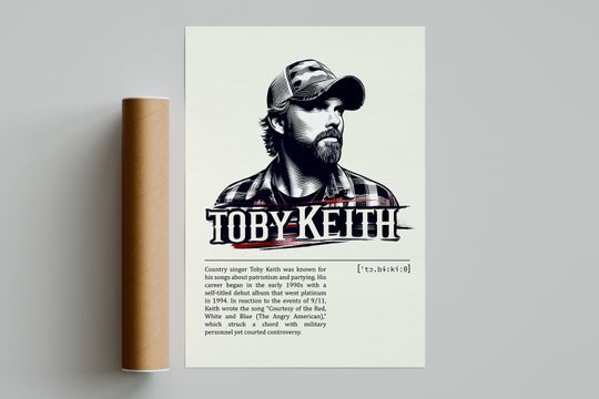 Discover Toby Keith Poster | Minimalist Music Poster