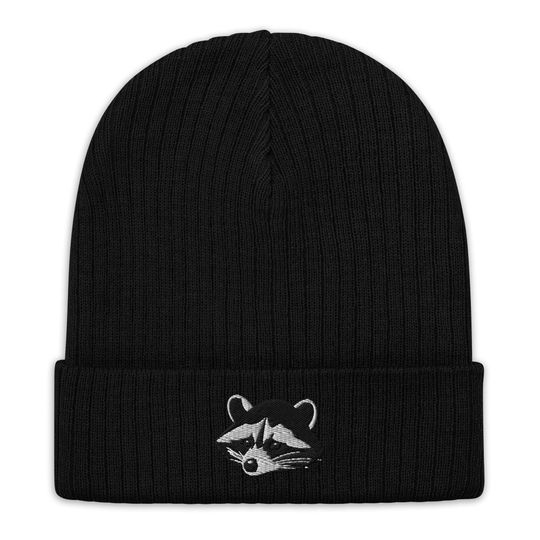 Discover Embroidered Raccoon Beanie