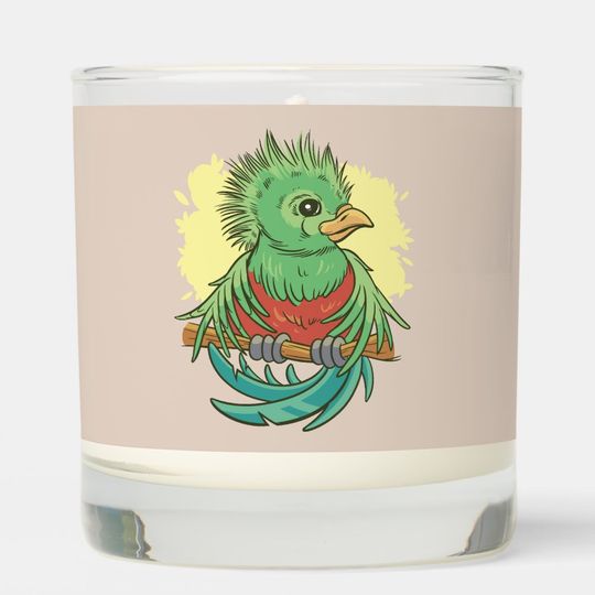Discover Quetzal Bird Animal Cartoon Design Scented Candle