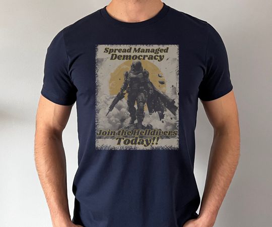 Discover Helldivers 2 Liberty T-Shirt, Funny Helldiver Game Shirt