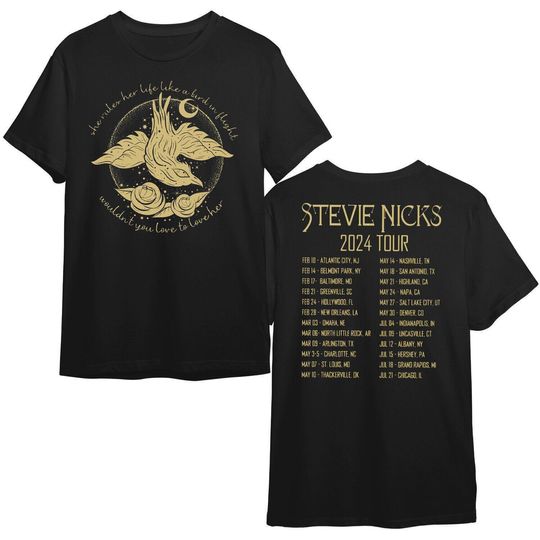 Discover Stevie Nicks 2024 Live In Concert T-Shirt, Vintage Stevie Nicks Tee