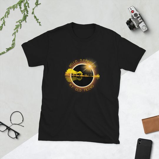 Discover Hello Darkness My Old Friend Eclipse April 8th 2024 T-Shirt
