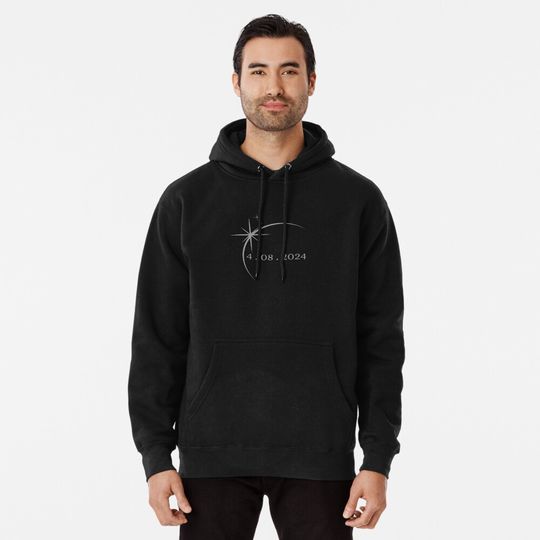 Discover Total Solar Eclipse 2024 Pullover Hoodie