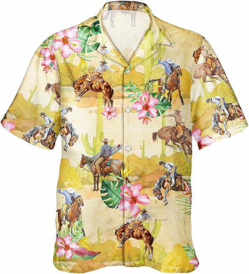 Discover Funny Hawaiian Shirt Tropical Horse Lovers Casual Shirt