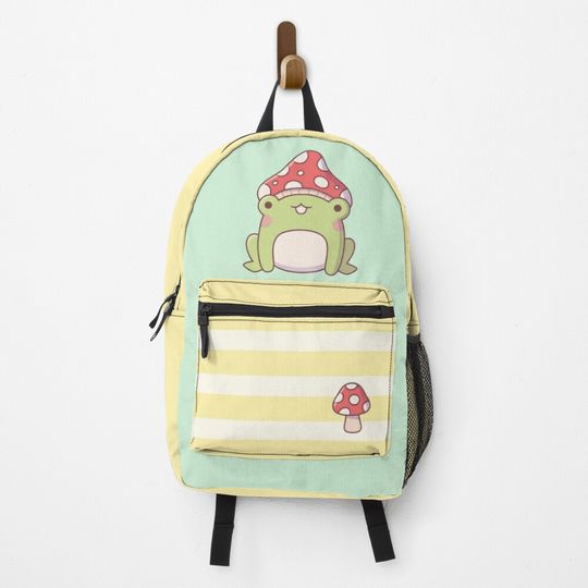 Discover Cute Little Toadstool Frog Doodle Backpack