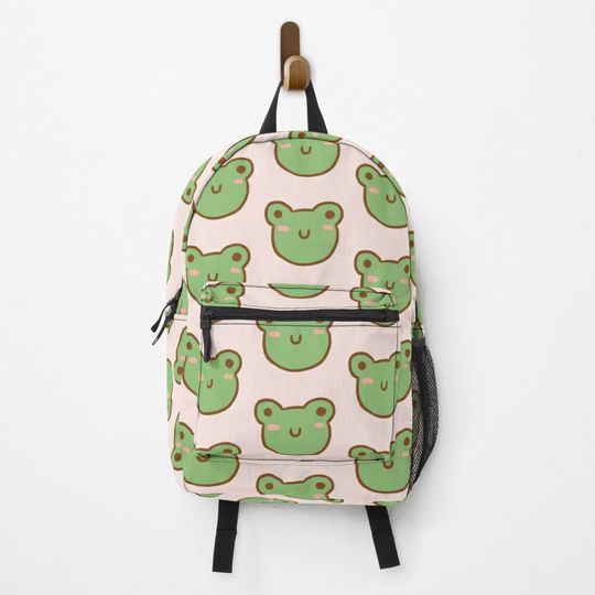Discover Kawaii Frogy Frog Illustration Backpack
