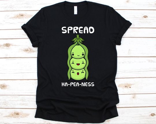 Discover Spread Ha-Pea-Ness Green Peas Lovers T-Shirt