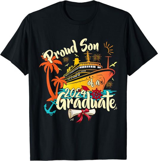 Discover Proud Son Of A Class Of 2024 Graduate Graduation Cruise 2024 T-Shirt