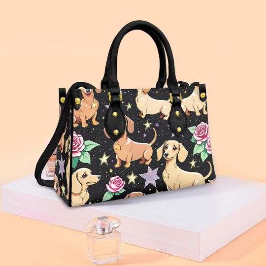 Discover Dachshund Leather Bag, Animal Lover Handbag
