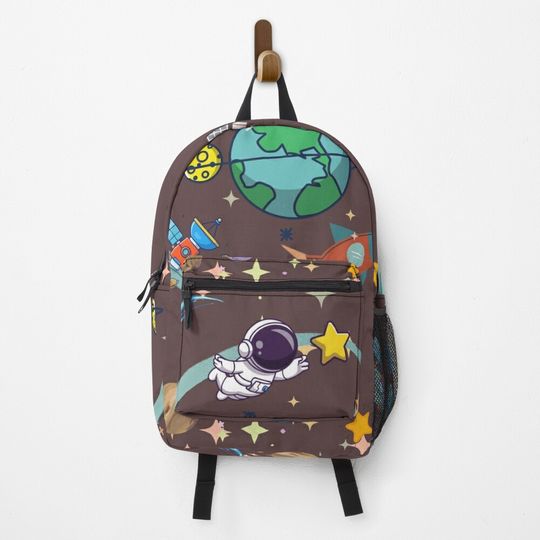 Discover Astronaut and Planet cartoon style No.7 Backpack