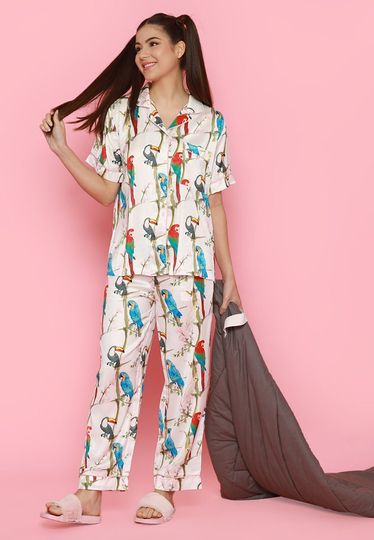 Discover Tropical Summer Birds Pajamas Set