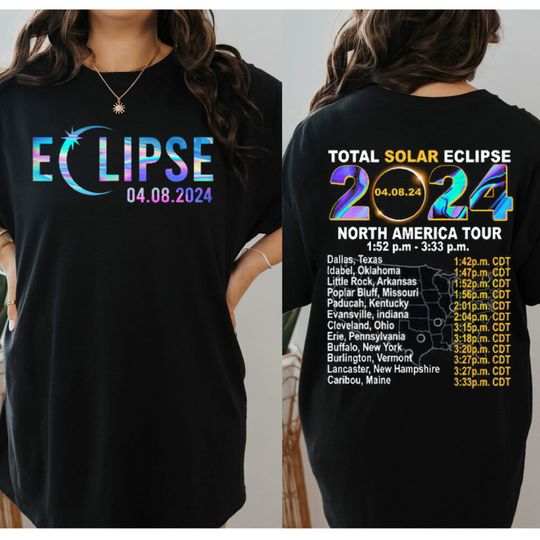 Discover 2024 Total Solar Eclipse April 8 Shirt