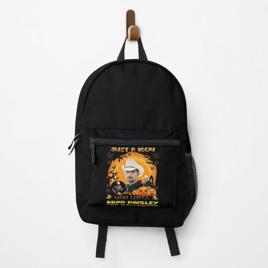 Discover Just A Boy Who Loves Brad And Halloween Backpack